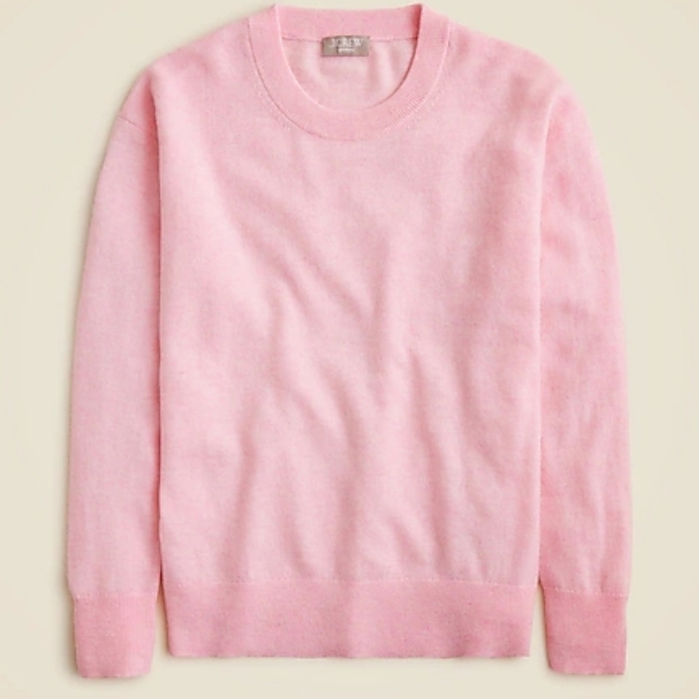 J. Crew Medium Women's 100% Cashmere Pink Sweater NWT - Picture 7 of 8